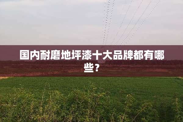 国内耐磨地坪漆十大品牌都有哪些？