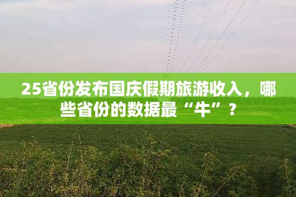 25省份发布国庆假期旅游收入，哪些省份的数据最“牛”？