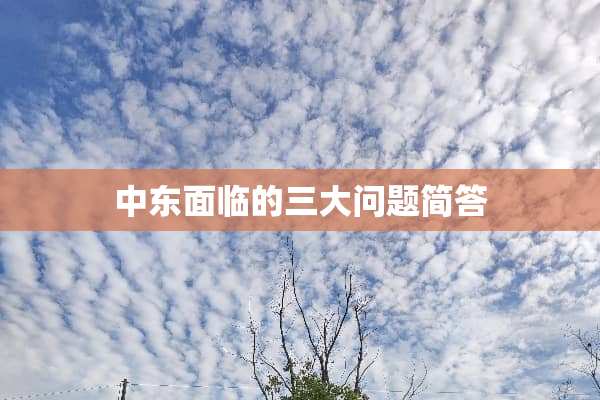 中东面临的三大问题简答