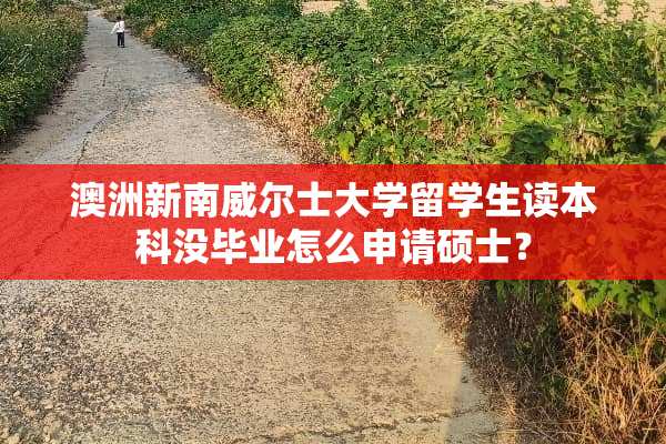 澳洲新南威尔士大学留学生读本科没毕业怎么申请硕士？
