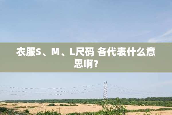 衣服S、M、L尺码 各代表什么意思啊？