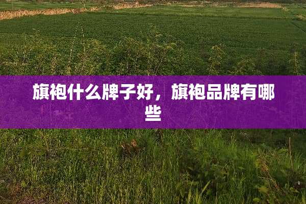 旗袍什么牌子好，旗袍品牌有哪些