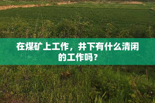 在煤矿上工作，井下有什么清闲的工作吗？