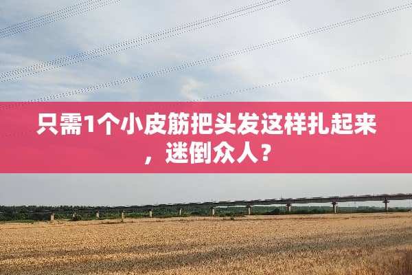 只需1个小皮筋把头发这样扎起来，迷倒众人？