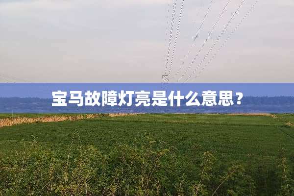 宝马故障灯亮是什么意思？