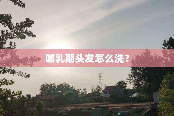 哺乳期头发怎么洗？