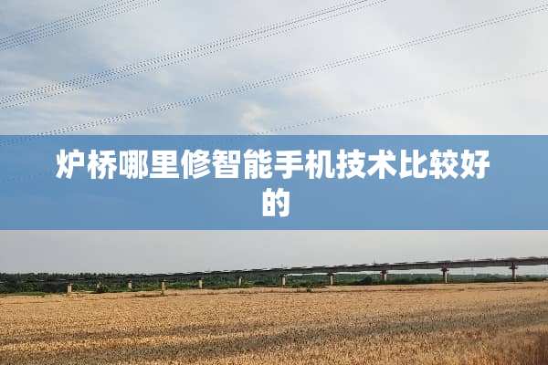 炉桥哪里修智能手机技术比较好的