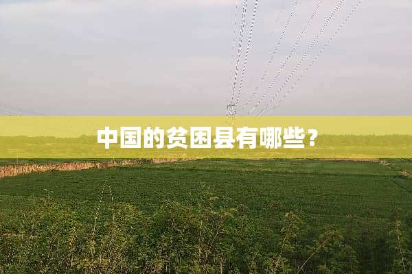 中国的贫困县有哪些？