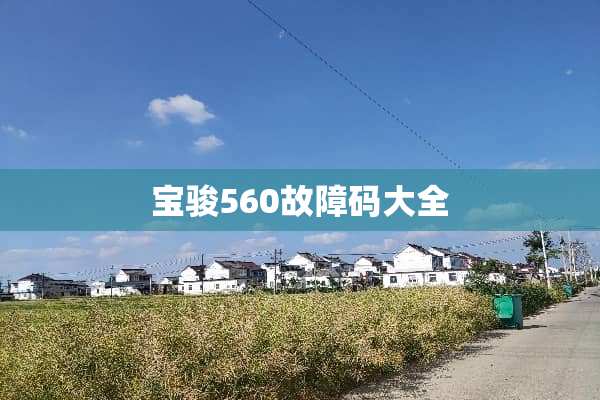 宝骏560故障码大全