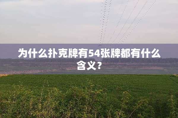 为什么**牌有54张牌都有什么含义？