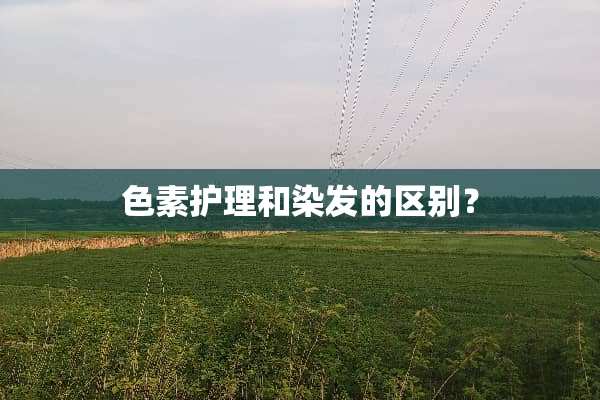 色素护理和染发的区别？