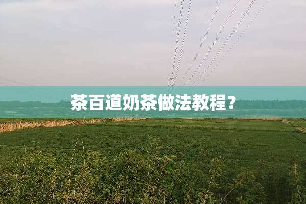 茶百道奶茶做法教程？