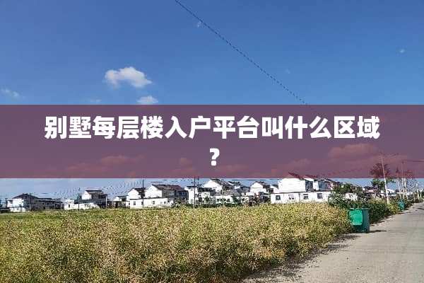 别墅每层楼入户平台叫什么区域？