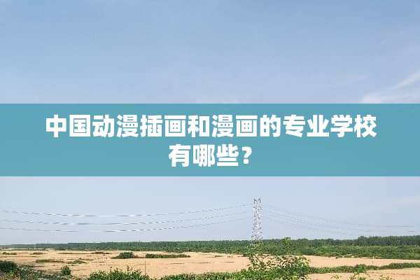 中国动漫插画和漫画的专业学校有哪些？