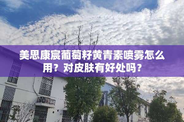 美思康宸葡萄籽黄青素喷雾怎么用？对皮肤有好处吗？