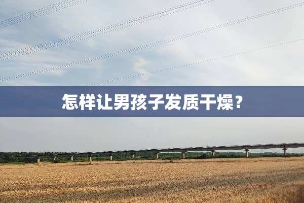 怎样让男孩子发质干燥？