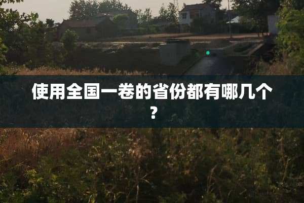 使用全国一卷的省份都有哪几个？