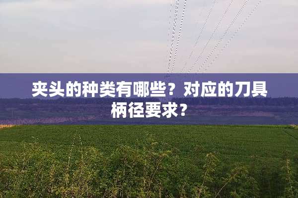 夹头的种类有哪些？对应的**柄径要求？