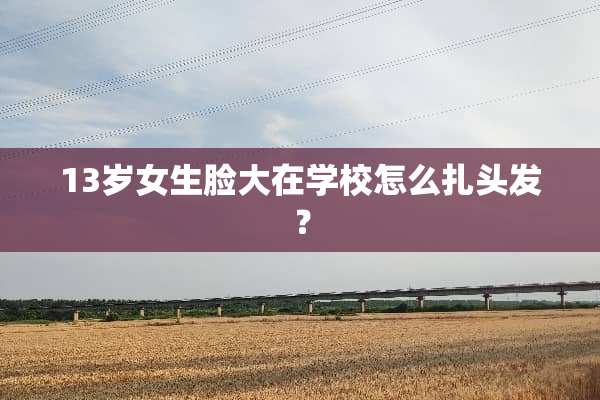 13岁女生脸大在学校怎么扎头发？
