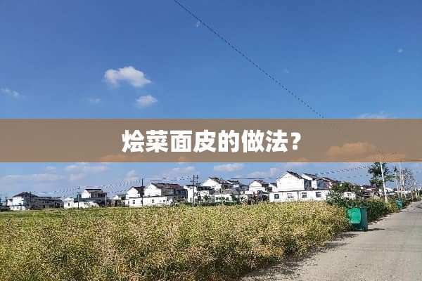 烩菜面皮的做法？