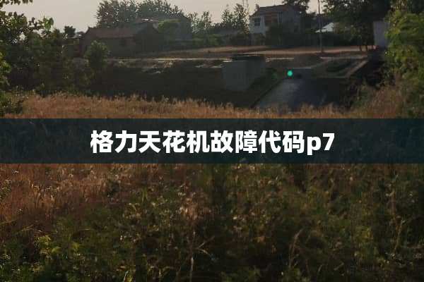 格力天花机故障代码p7