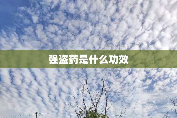 强盗药是什么功效