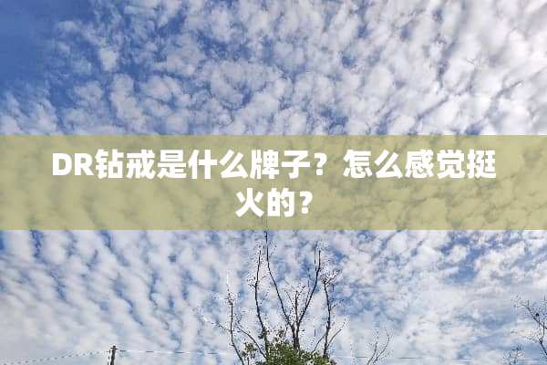 DR钻戒是什么牌子？怎么感觉挺火的？