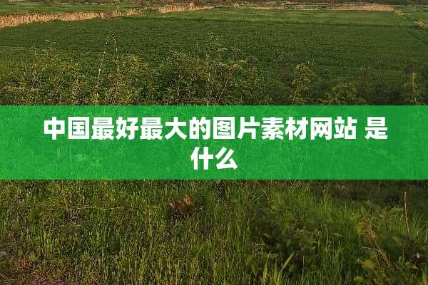 中国最好最大的图片素材网站 是什么