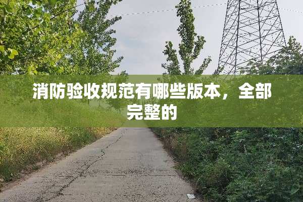 消防验收规范有哪些版本，全部完整的