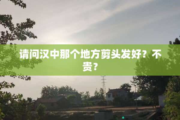 请问汉中那个地方剪头发好？不贵？