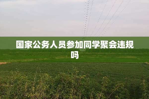 国家公务人员参加同学聚会违规吗
