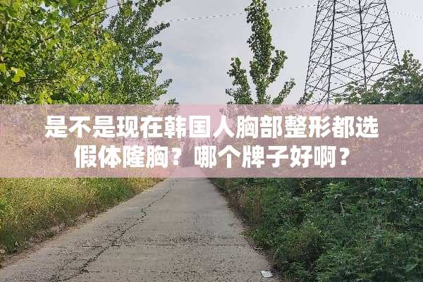 是不是现在韩国人**整形都选假体隆胸？哪个牌子好啊？
