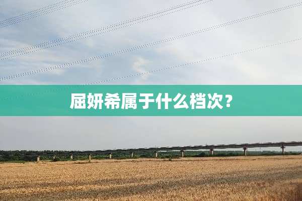 屈妍希属于什么档次？