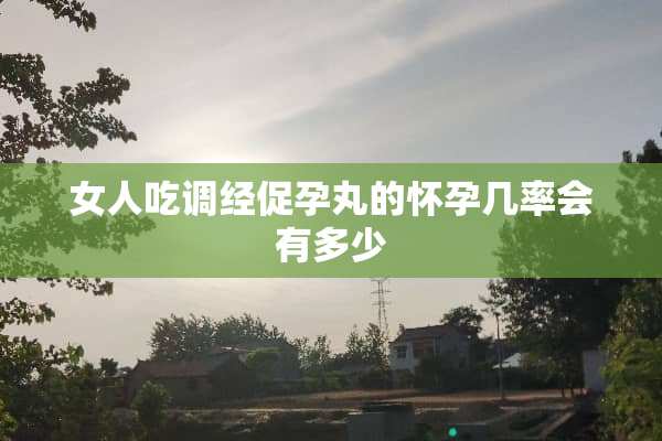女人吃调经促孕丸的怀孕几率会有多少