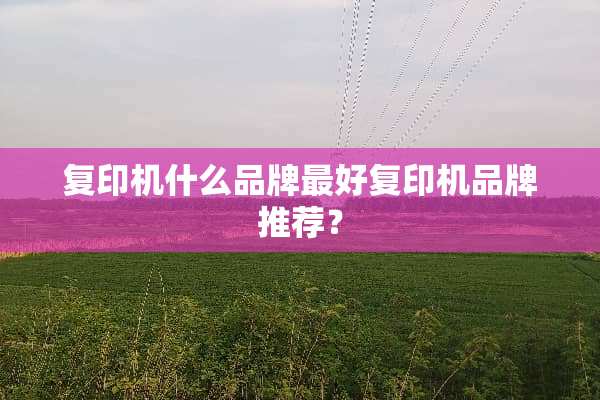 复印机什么品牌最好复印机品牌推荐？