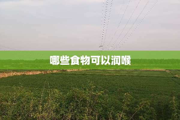 哪些食物可以润喉