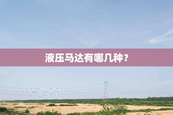 液压马达有哪几种？