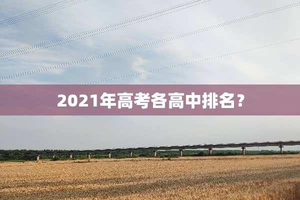 2021年高考各高中排名？