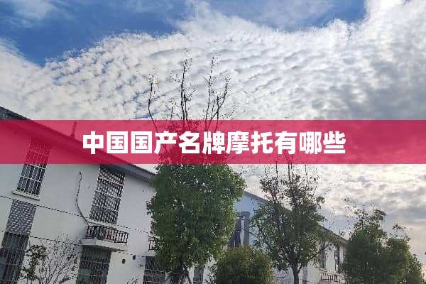 中国国产名牌摩托有哪些