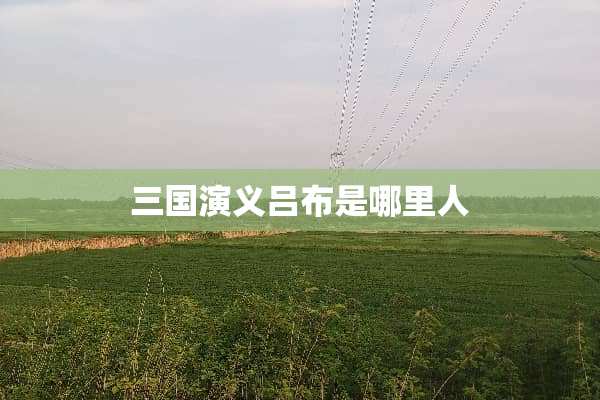 三国演义吕布是哪里人