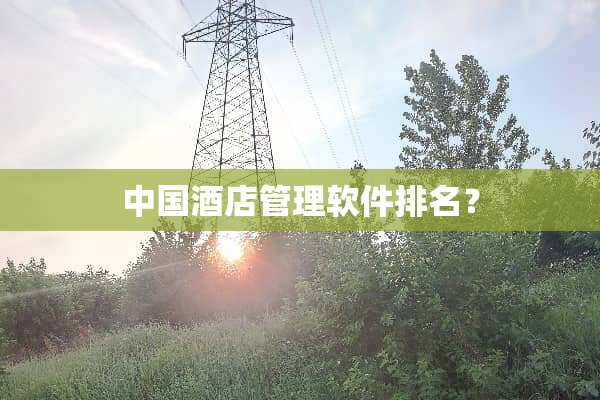 中国酒店管理软件排名？