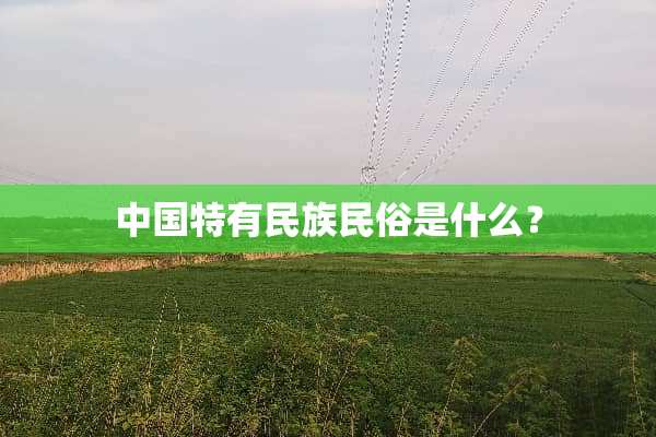 中国特有民族民俗是什么？