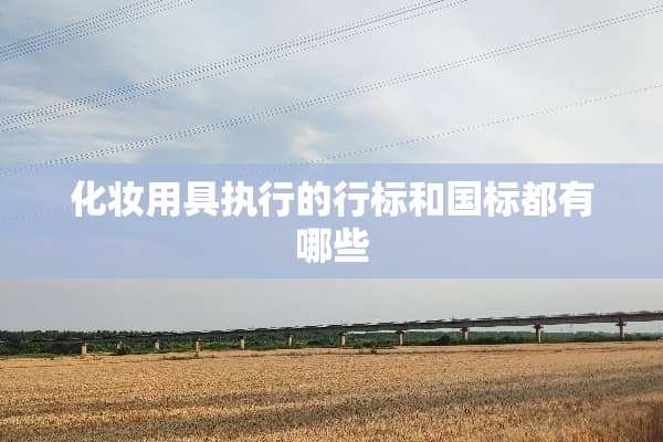 化妆用具执行的行标和国标都有哪些