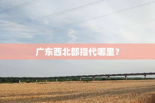 广东西北部指代哪里？