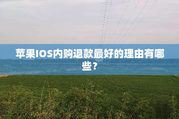 苹果IOS内购退款最好的理由有哪些？