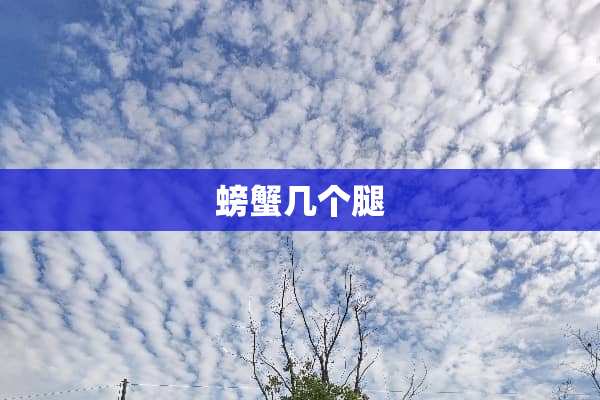 螃蟹几个腿