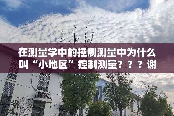 在测量学中的控制测量中为什么叫“小地区”控制测量？？？谢谢啦！