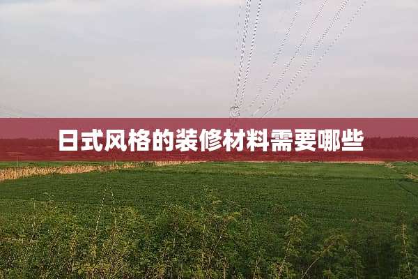 日式风格的装修材料需要哪些