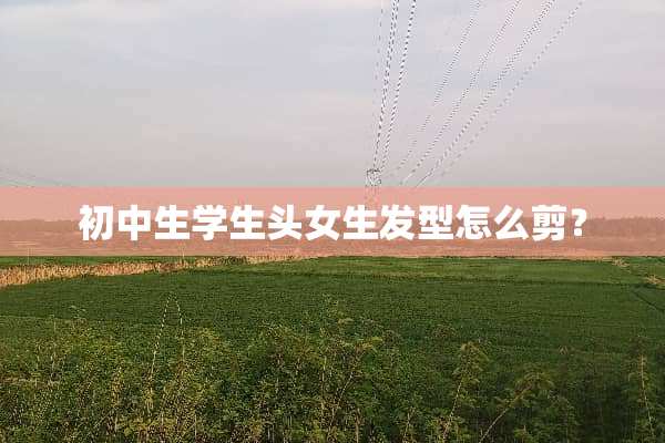 初中生学生头女生发型怎么剪？