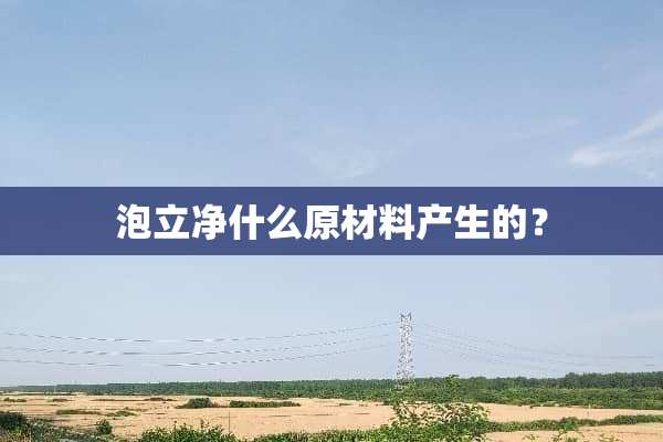 泡立净什么原材料产生的？